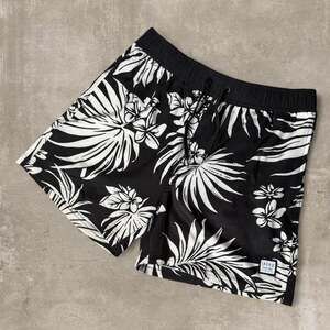 Jack's Surfboard Floral Black and White Board Shorts